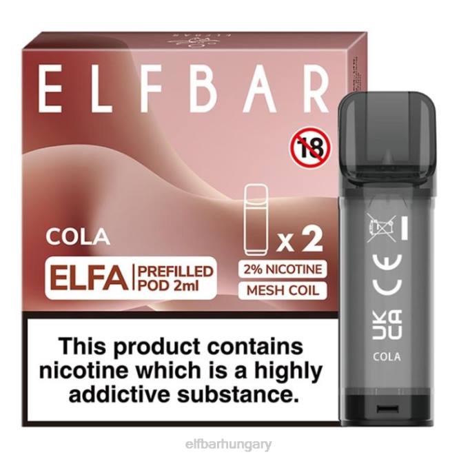 elfbar elfa előretöltött hüvely - 2 ml - 20 mg (2 csomag) kóla RFJP109